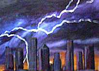 Houston Skyline Storm